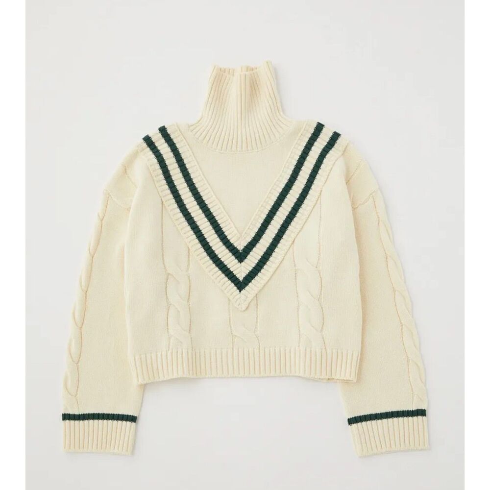 Moussy Women's Tilden High Neck Knit Sweater One Size Relaxed Fit